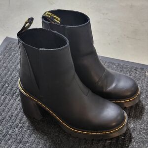 SPENCE LEATHER FLARED HEEL CHELSEA BOOTS